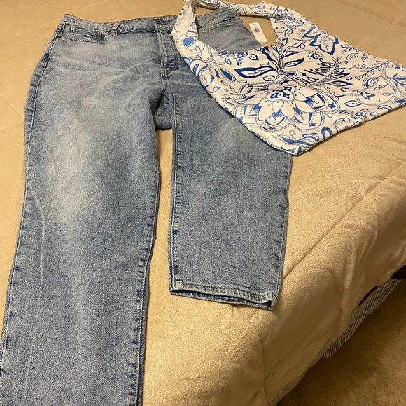 Old Navy Denim - New Pair of Old Navy O.G. Straight Jeans/Old Navy Bag